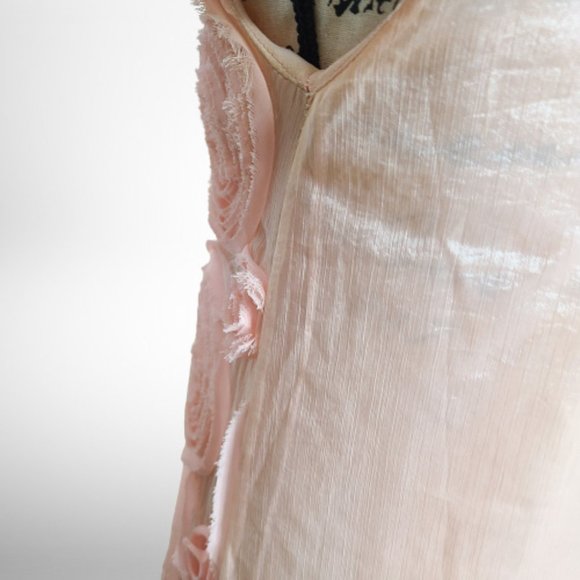 Sue Wong Beautiful Pink Rosette Roses Dress - Size 6 - Picture 9 of 12